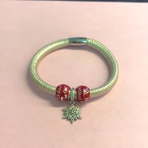 Brighton Christmas bracelet with three charms
